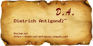 Dietrich Antigoné névjegykártya